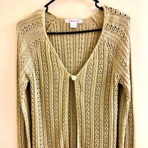 Front button sweater